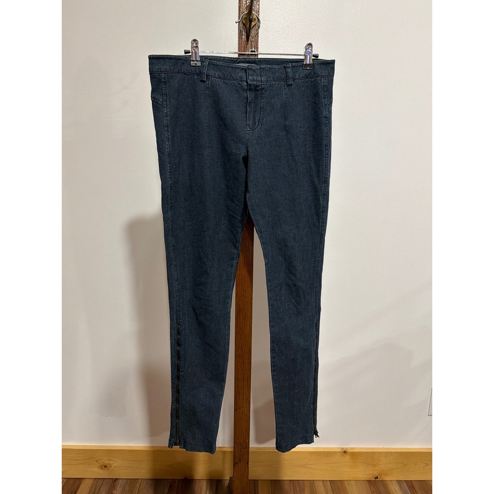 Vince Womens Dark Wash Skinny Jeans Ankle Zipper Detail 8 Minimalist  Edgy Moto